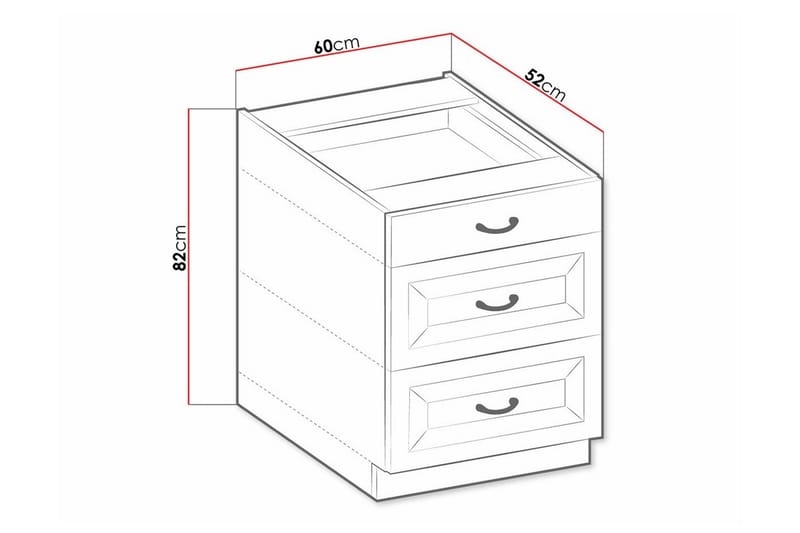 Templemore Kjøkkenskap 60 cm - Oppbevaring - Skap - Oppbevaringsskap
