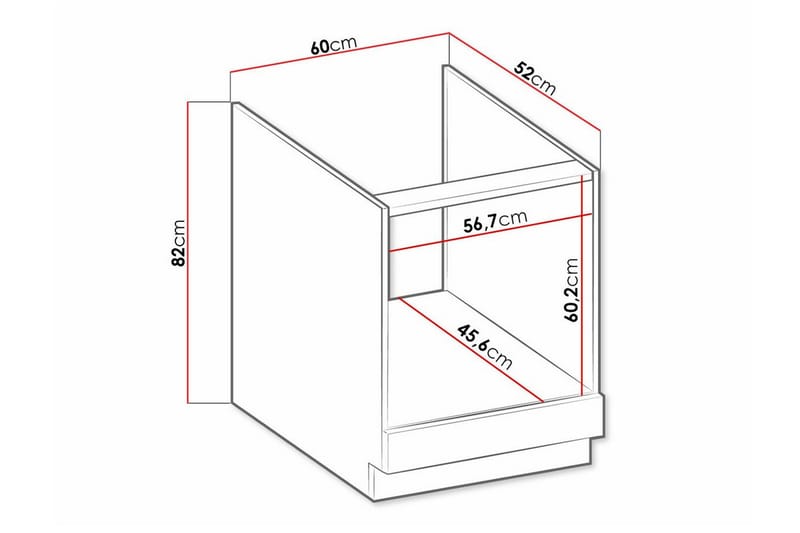 Templemore Kjøkkenskap 60 cm - Oppbevaring - Skap - Oppbevaringsskap