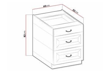 Templemore Kjøkkenskap 60 cm - Oppbevaring - Skap - Oppbevaringsskap