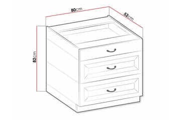 Templemore Kjøkkenskap 80 cm - Oppbevaring - Skap - Oppbevaringsskap