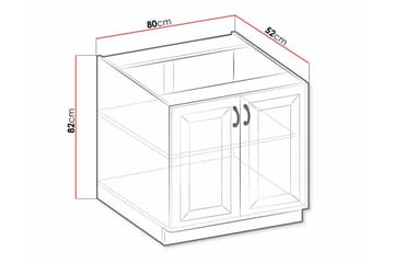 Templemore Kjøkkenskap 80 cm - Oppbevaring - Skap - Oppbevaringsskap