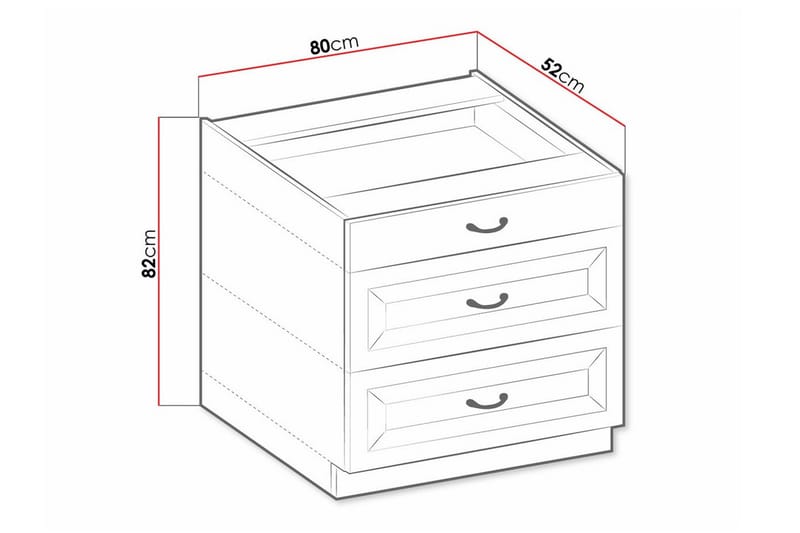 Templemore Kjøkkenskap 80 cm - Oppbevaring - Skap - Oppbevaringsskap