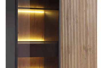 Tenorio Vitrinskåp 104x166 cm - Beige - Oppbevaring - Skap - Vitrineskap