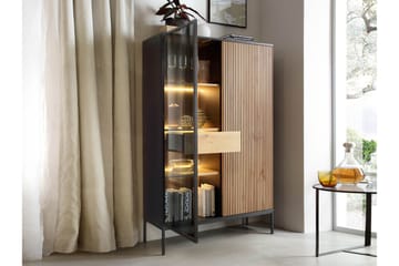 Tenorio Vitrinskåp 104x166 cm - Beige - Oppbevaring - Skap - Vitrineskap