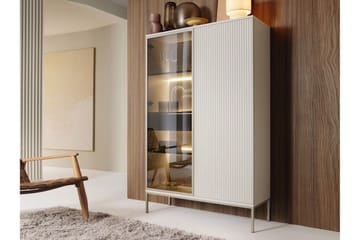 Tenorio Vitrinskåp 104x166 cm - Beige - Oppbevaring - Skap - Vitrineskap