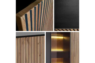 Tenorio Vitrinskåp 104x166 cm - Beige - Oppbevaring - Skap - Vitrineskap