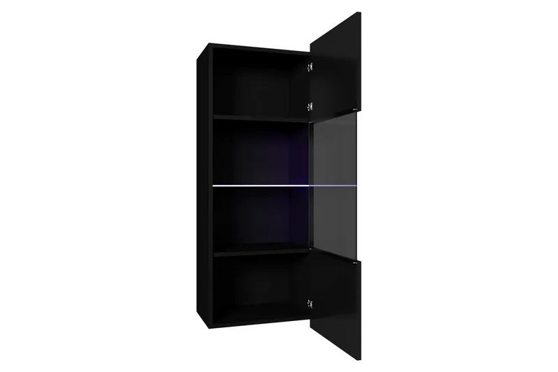 Tessan Vitrineskap 45x117 cm - Hvit - Oppbevaring - Skap - Vitrineskap