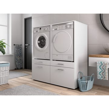 Skap til vaskemaskin/tørketrommel Aza 1 Skuff 1 Hylle - Hvit - Oppbevaring - Oppbevaring til baderom