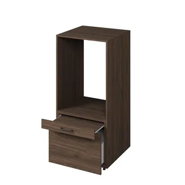 Skap til vaskemaskin/tørketrommel Aza 1 Skuff 1 Hylle - Valnøtt Villa - Oppbevaring - Oppbevaring til baderom