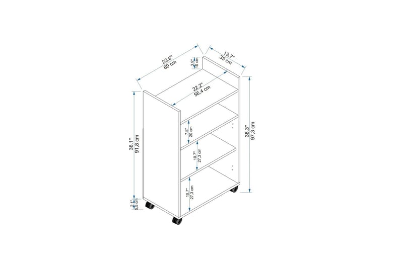 Tiraki Skjenk - Tre/Hvit - Oppbevaring - Skap - Oppbevaringsskap