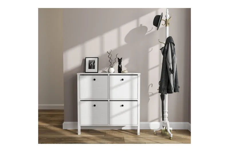 Torval Skoskap 101 cm - Natur/Hvit - Oppbevaring - Skap - Oppbevaringsskap