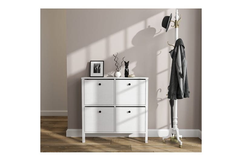 Torval Skoskap 101 cm - Natur/Hvit - Oppbevaring - Skap - Oppbevaringsskap