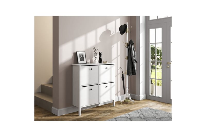 Torval Skoskap 101 cm - Natur/Hvit - Oppbevaring - Skap - Oppbevaringsskap