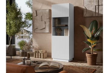 Torvalen Vitrinskåp 60x178 cm - Hvit - Oppbevaring - Skap - Vitrineskap