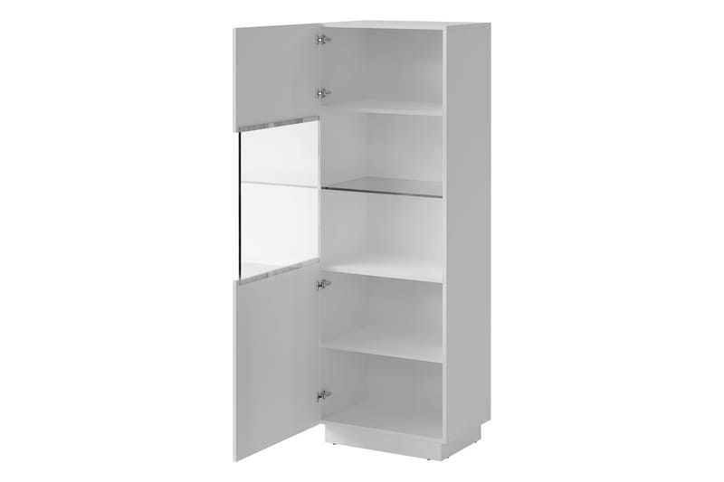 Torvalen Vitrinskåp 60x178 cm - Hvit - Oppbevaring - Skap - Vitrineskap