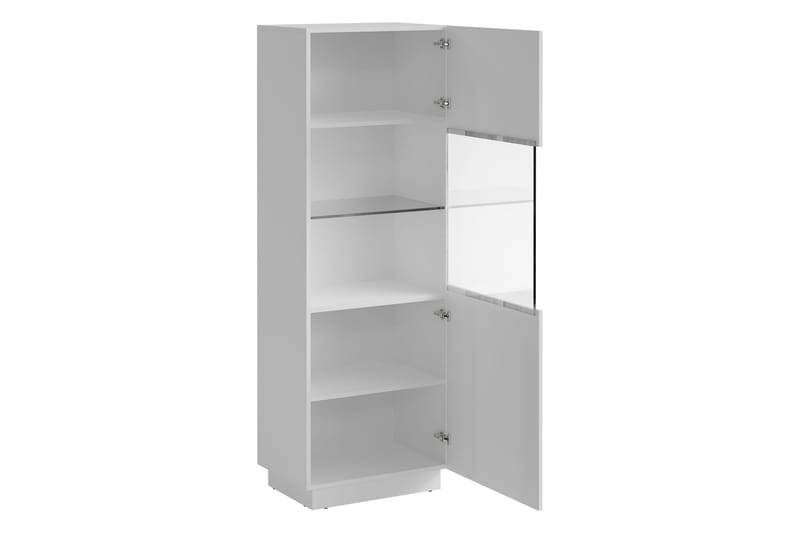 Torvalen Vitrinskåp 60x178 cm - Hvit - Oppbevaring - Skap - Vitrineskap