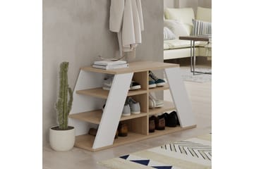 Toya Skoskap 105,5 cm - Eik/Hvit - Oppbevaring - Skap - Oppbevaringsskap