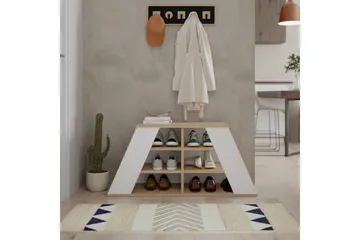 Toya Skoskap 105,5 cm - Eik/Hvit - Oppbevaring - Skap - Oppbevaringsskap