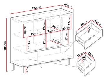 Travic Skjenk 120 cm - Oppbevaring - Skap - Oppbevaringsskap