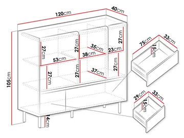 Travic Skjenk 120 cm - Oppbevaring - Skap - Oppbevaringsskap