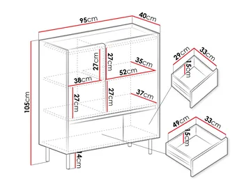 Travic Skjenk 95 cm - Oppbevaring - Skap - Oppbevaringsskap