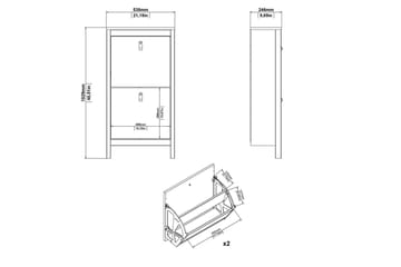 Vallvidera Skoskap 54 cm - Beige - Oppbevaring - Skap - Oppbevaringsskap