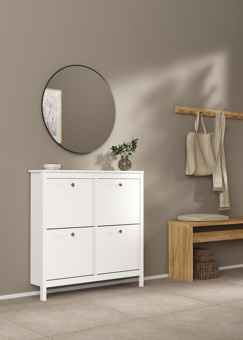 Vallvidera Skoskap med 4 rom 103x25x103 cm - Oppbevaring - Skap - Oppbevaringsskap