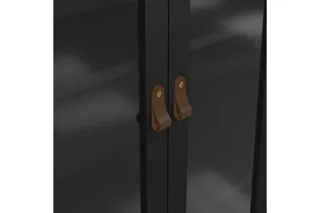 Vallvidera Vitrineskap 78,05x199 cm - Svart - Oppbevaring - Skap - Vitrineskap