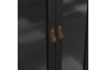 Vallvidera Vitrineskap 78,05x199 cm - Svart - Oppbevaring - Skap - Vitrineskap