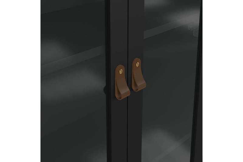 Vallvidera Vitrineskap 78,05x199 cm - Svart - Oppbevaring - Skap - Vitrineskap