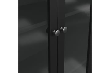 Vallvidera Vitrineskap 78,05x199 cm - Svart - Oppbevaring - Skap - Vitrineskap