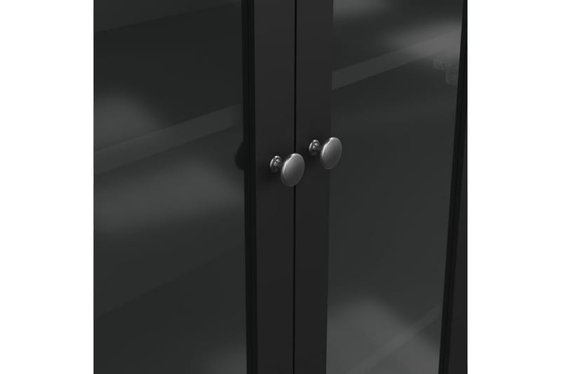 Vallvidera Vitrineskap 78,05x199 cm - Svart - Oppbevaring - Skap - Vitrineskap