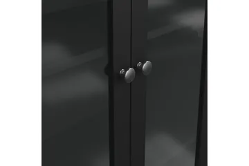 Vallvidera Vitrineskap 78,05x199 cm - Svart - Oppbevaring - Skap - Vitrineskap