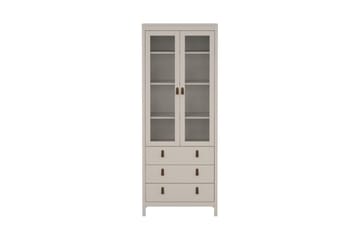 Vallvidera Vitrineskap 78x199 cm - Beige - Oppbevaring - Skap - Vitrineskap