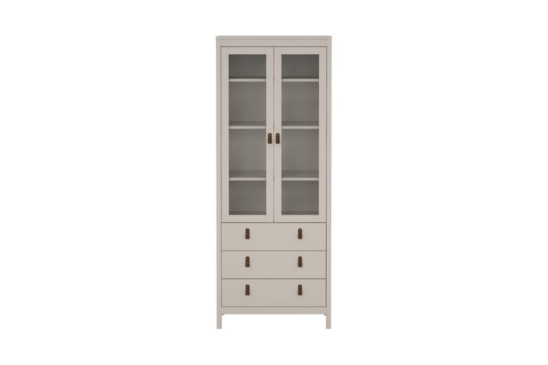 Vallvidera Vitrineskap 78x199 cm - Beige - Oppbevaring - Skap - Vitrineskap