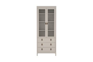 Vallvidera Vitrineskap 78x199 cm - Beige - Oppbevaring - Skap - Vitrineskap