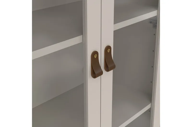 Vallvidera Vitrineskap 78x199 cm - Beige - Oppbevaring - Skap - Vitrineskap