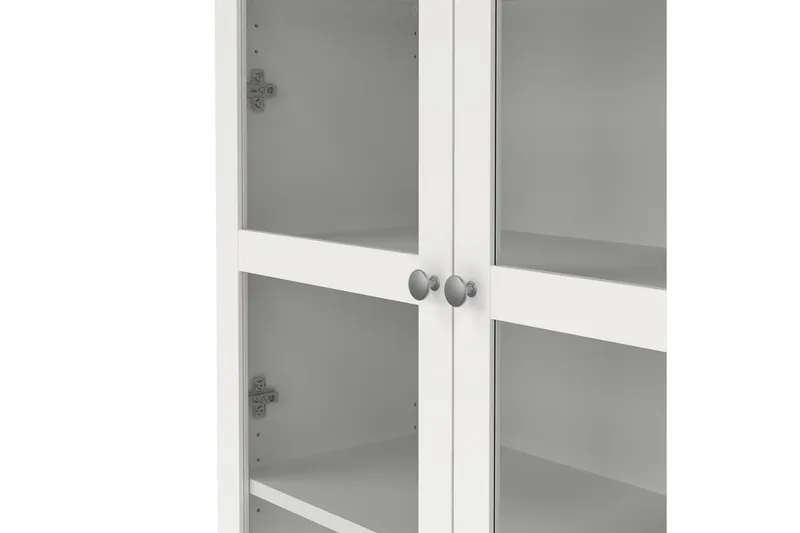 Valnorin Vitrineskap 89x203 cm - Hvit - Oppbevaring - Skap - Vitrineskap