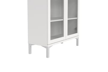 Valnorin Vitrineskap 89x203 cm - Hvit - Oppbevaring - Skap - Vitrineskap