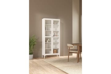 Valnorin Vitrineskap 89x203 cm - Hvit - Oppbevaring - Skap - Vitrineskap