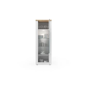 Vandesar Vitrineskap 192 cm - Natur/Hvit - Oppbevaring - Skap - Vitrineskap