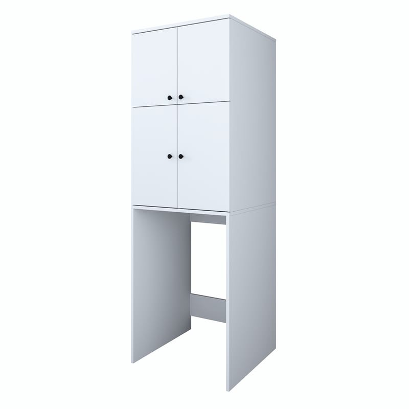 Vaskemaskinskap Wallxpert Cleo Shelf (65 x 193,6 x 62,5 cm) Hvit - Hvit - Oppbevaring - Skap - Oppbevaringsskap