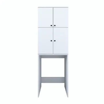 Vaskemaskinskap Wallxpert Cleo Shelf (65 x 193,6 x 62,5 cm) Hvit - Hvit - Oppbevaring - Skap - Oppbevaringsskap