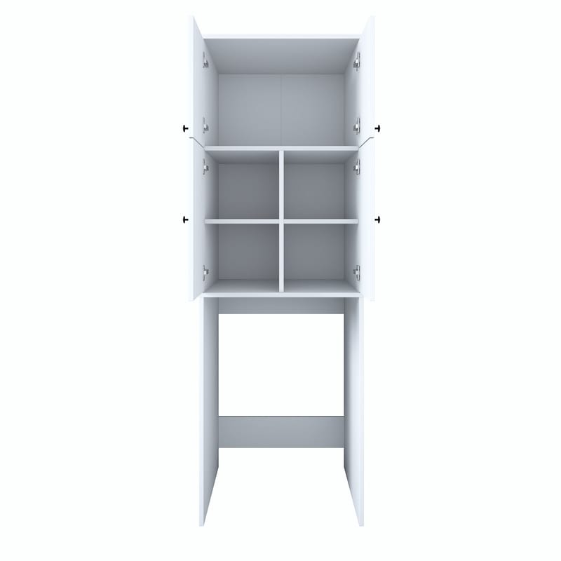 Vaskemaskinskap Wallxpert Cleo Shelf (65 x 193,6 x 62,5 cm) Hvit - Hvit - Oppbevaring - Skap - Oppbevaringsskap