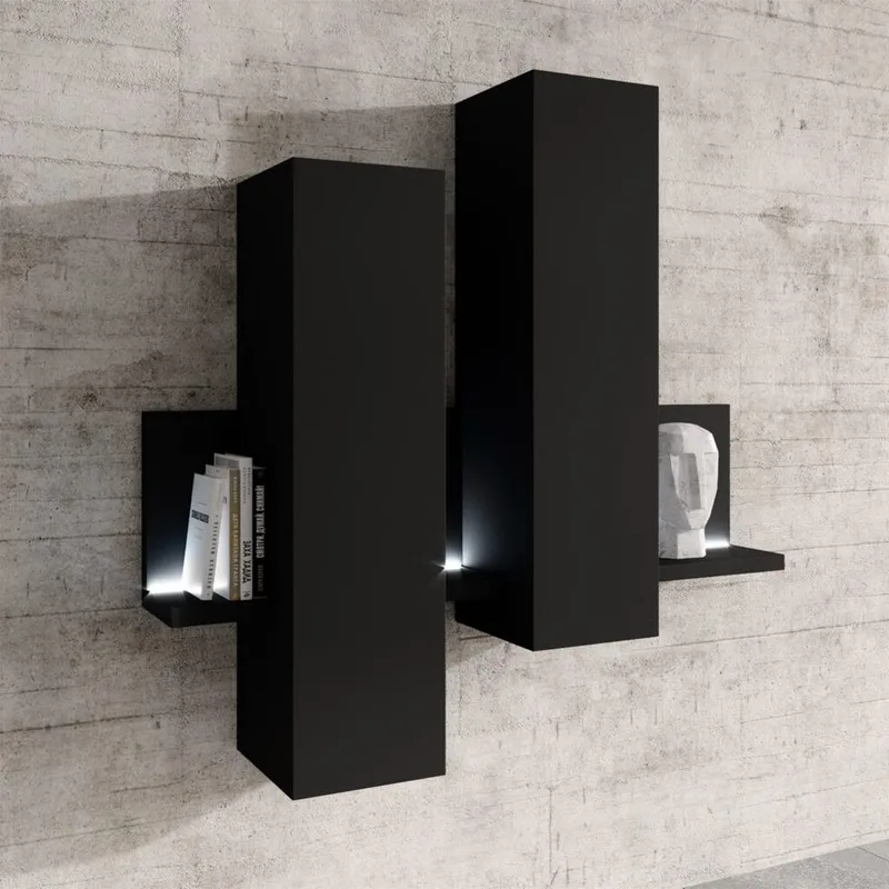 Vegghengt skap Bota - Black Supermatt - Oppbevaring - Skap - Oppbevaringsskap