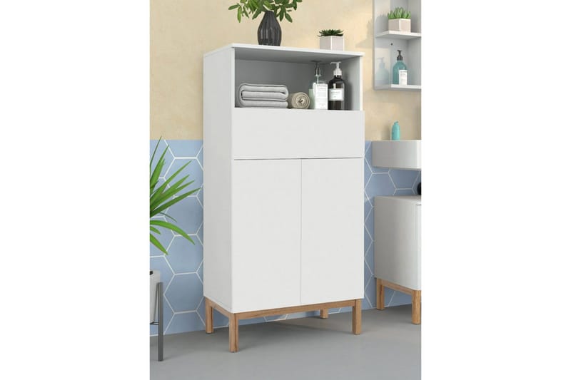 Vegghylle Mirza Hvit - Hvit - Oppbevaring - Oppbevaring til baderom - Baderomsskap