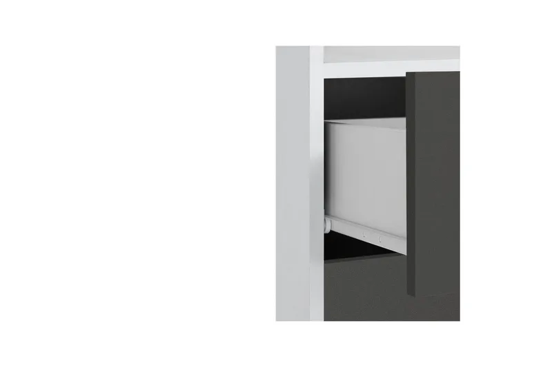 Vegghylle Mirza Hvit/Antrasitt - Hvit/Antrasitt - Oppbevaring - Skap - Oppbevaringsskap - Sikkerhetsskap - Medisinskap