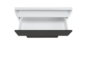 Vegghylle Mirza Hvit/Antrasitt - Hvit/Antrasitt - Oppbevaring - Oppbevaring til baderom - Baderomsskap