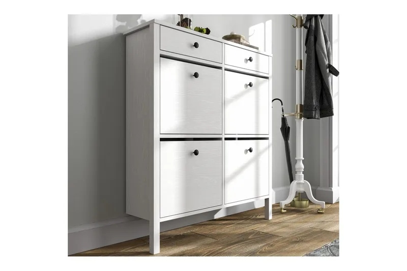 Veylin Skoskap 101 cm - Natur/Hvit - Oppbevaring - Skap - Oppbevaringsskap