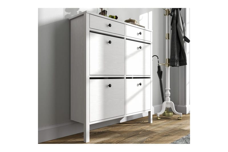 Veylin Skoskap 101 cm - Natur/Hvit - Oppbevaring - Skap - Oppbevaringsskap